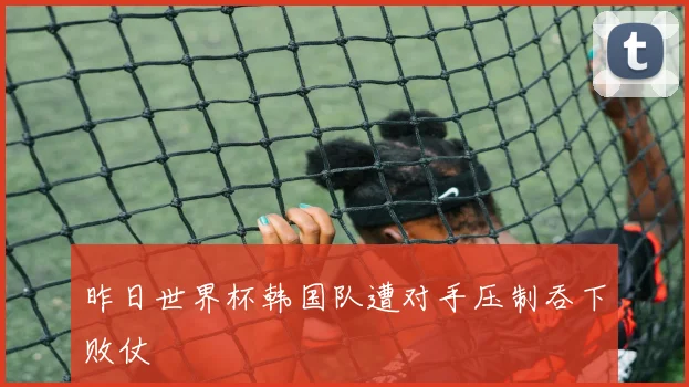 昨日世界杯韩国队遭对手压制吞下败仗